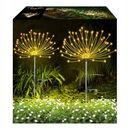 Solárna lampa, čierna, 95 cm, 2 ks.